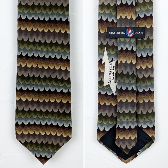 VINTAGE GRATEFUL DEAD Silk Tie - Alligator 4th Set - Picture 2 of 5
